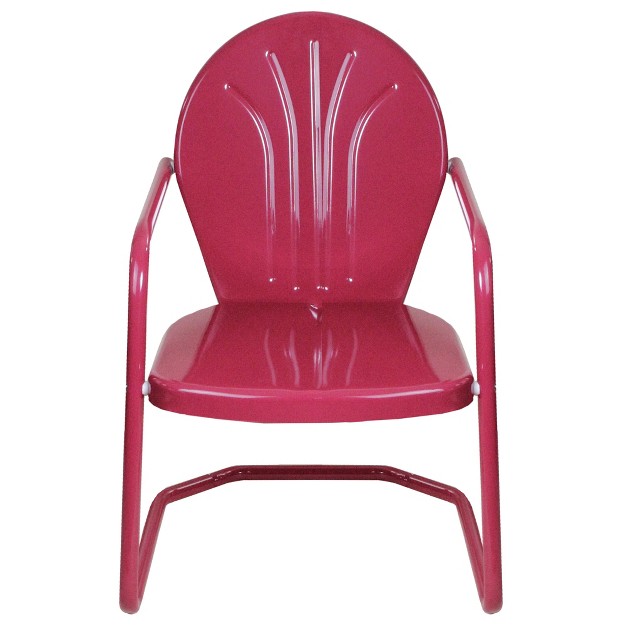 Northlight 34 inch Outdoor Retro Tulip Armchair Pink