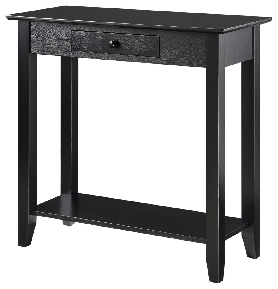 American Heritage 1 Drawer Hall Table With Shelf   Transitional   Console Tables   by Organize It  Houzz