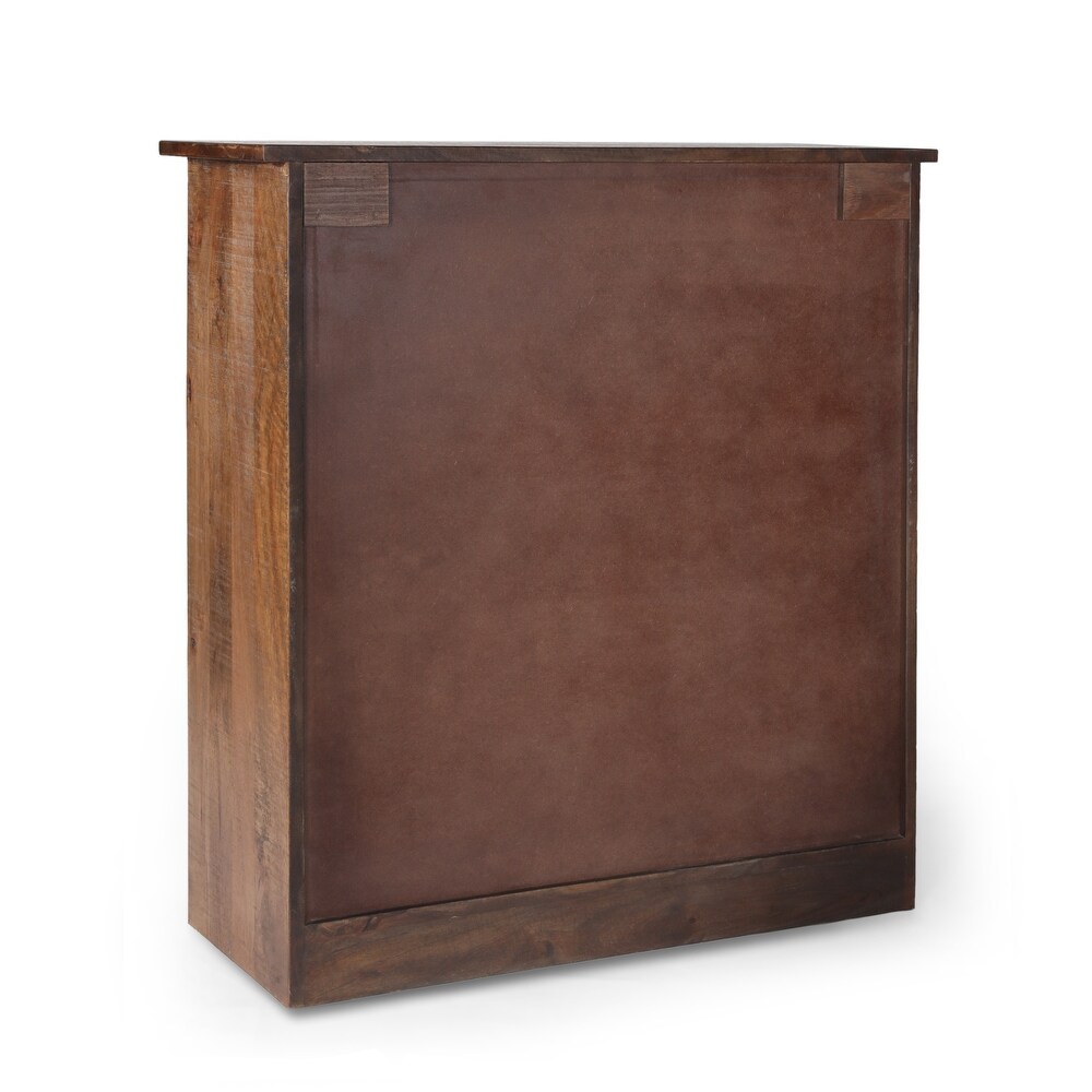 Terrell Indoor Mango Wood Handcrafted Cabinet by Christopher Knight Home