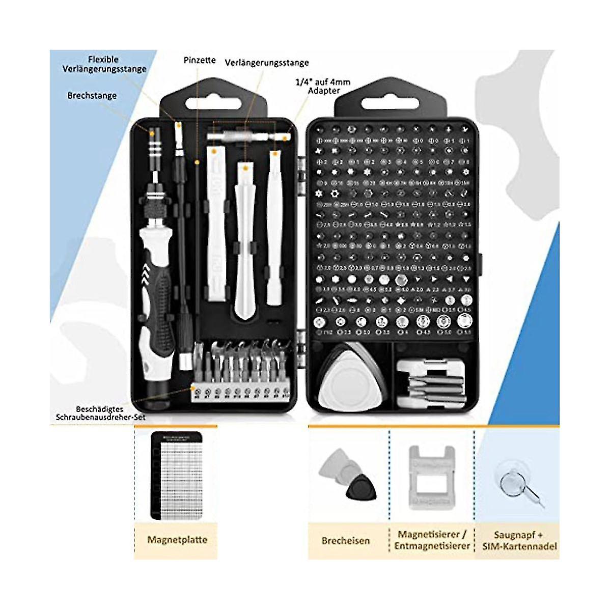 Precision Mechanic Tool Set， 138 In 1 Precision Mechanic Screwdriver Set Magnetic， Mini Screwdriver