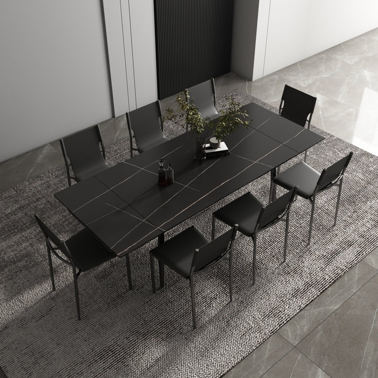 62.9'' to 94.4'' Extendable Dining Tables for 4 to 8   New sintered Stone Material Rectangle Dining Table