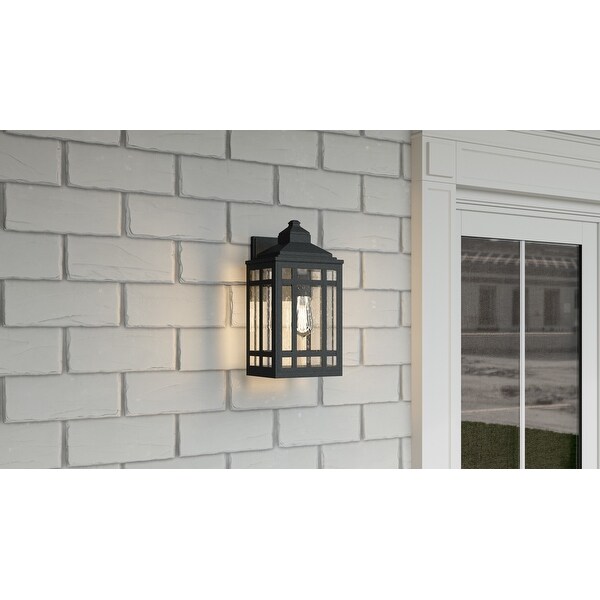 Auden 1-Light Mottled Black Outdoor Wall Lantern Shopping - The Best Deals on Outdoor Wall Lanterns | 41429487