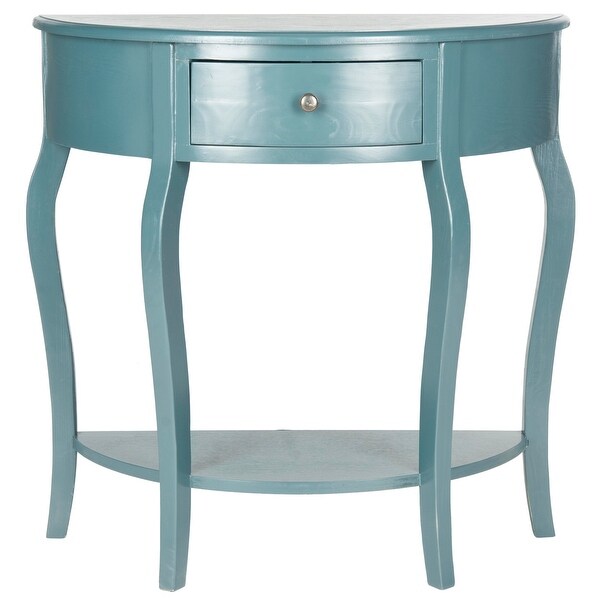 SAFAVIEH Jan Demilune Blue Small Console - 32.7