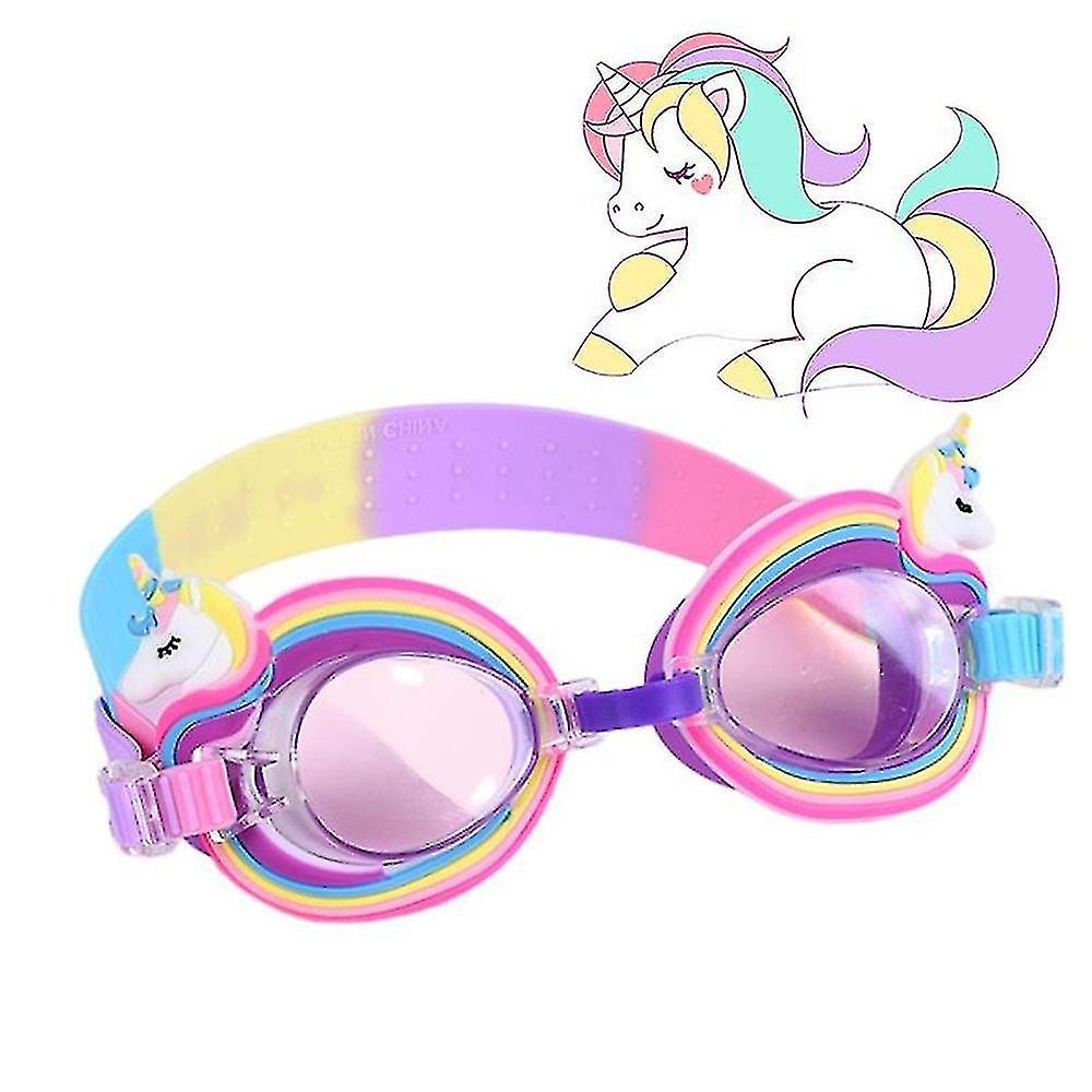 Kids Cartoon Unicorn Anti Fog Goggles Swimming Clear Vision Swim Glasses Gifts