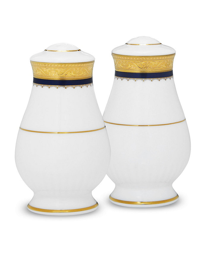 Noritake Odessa Cobalt Gold Salt and Pepper