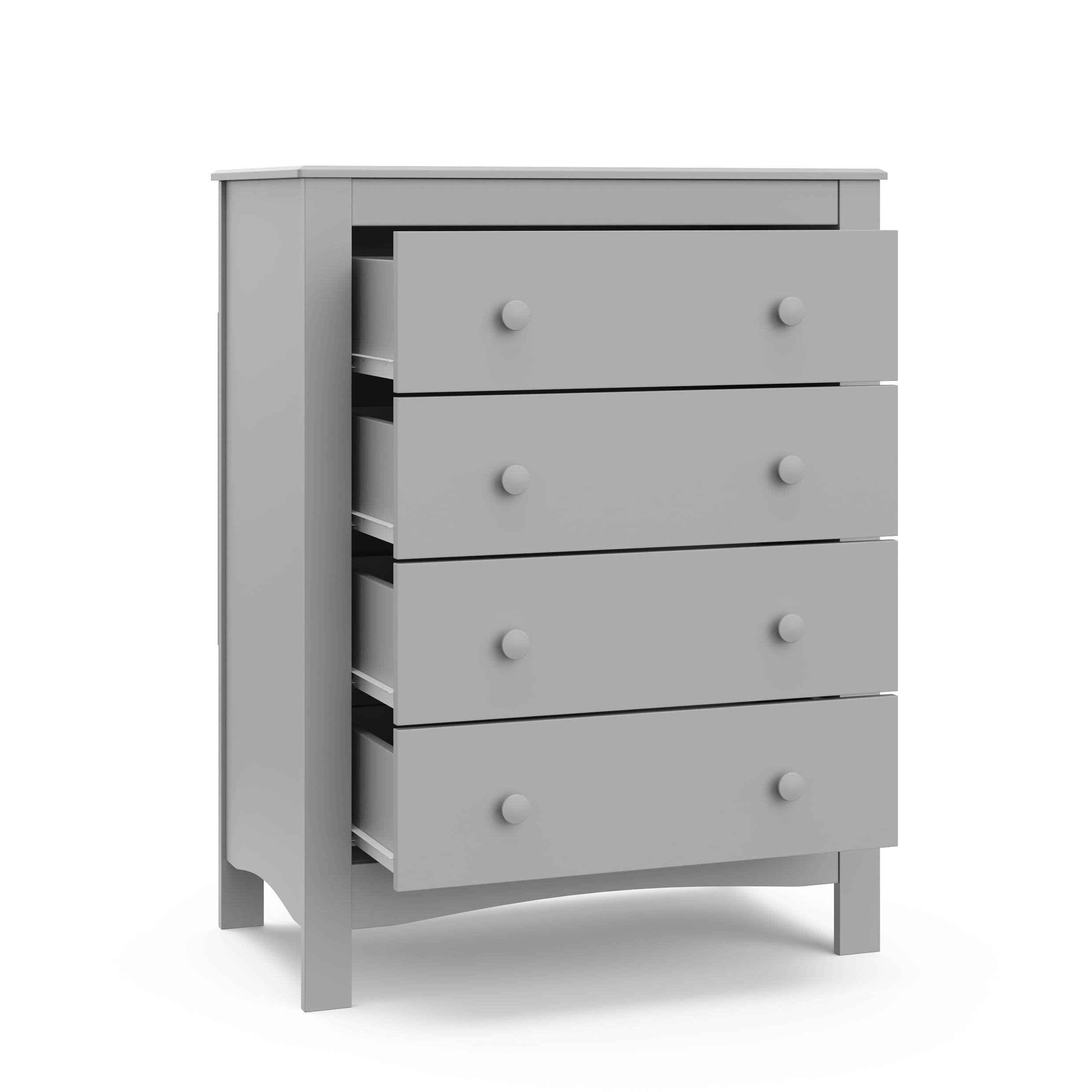 Graco Noah 4 Drawer Modern Vertical Dresser, Pebble Gray