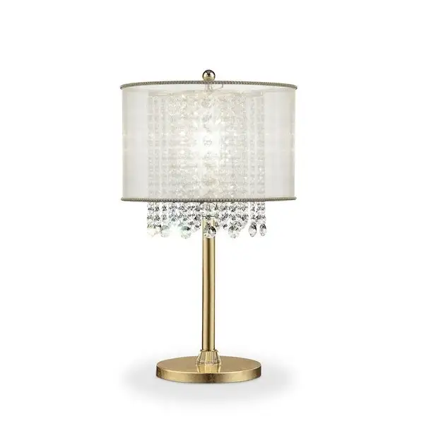 Ore International Bhavya Collection Traditional Crystal Table Lamp