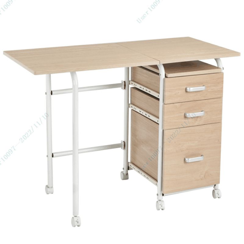 Folding Computer Laptop Desk Wheeled Home Office Furniture