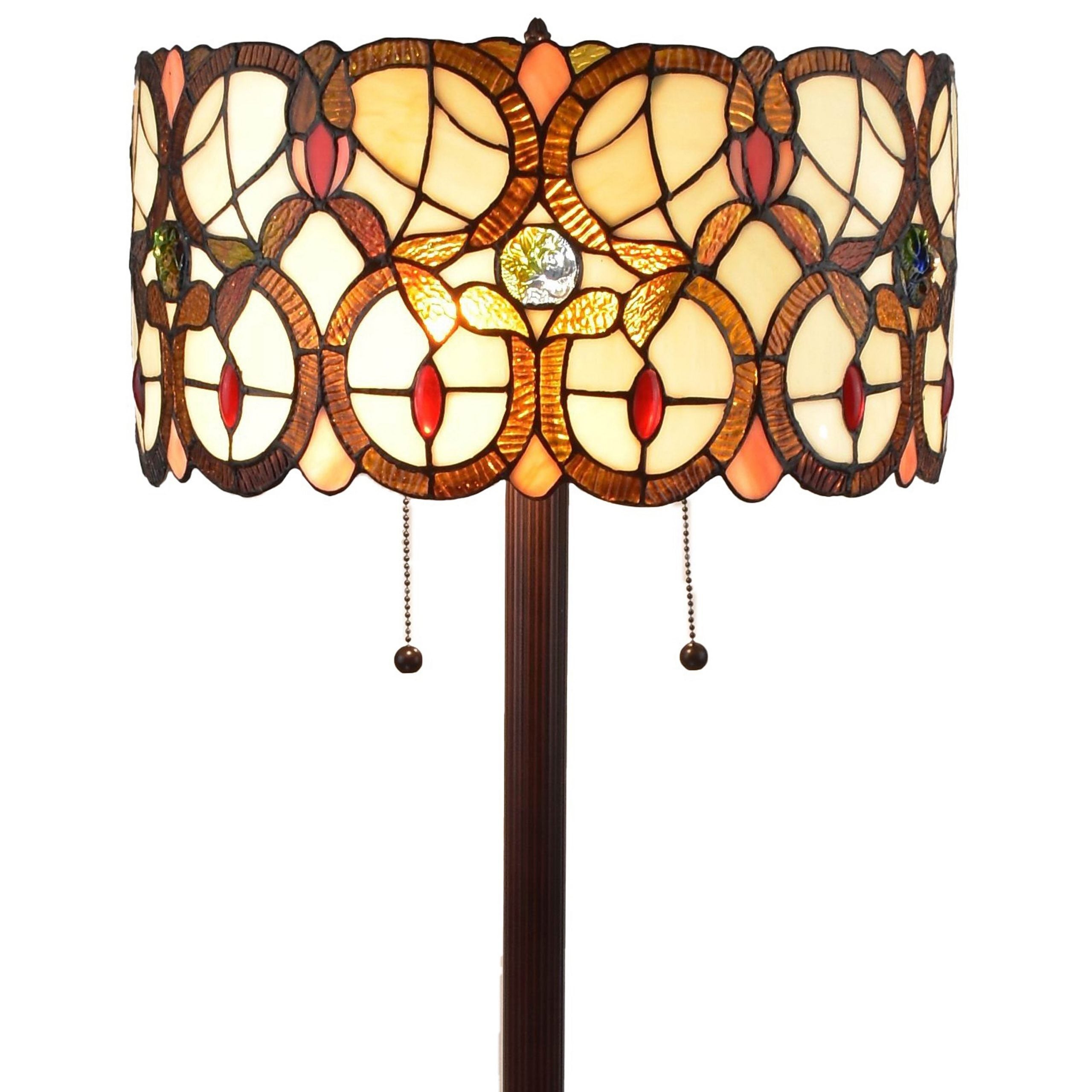  Style 2 Light Drum Floor Lamp - 63