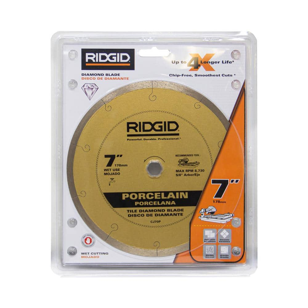 RIDGID 7 in. Premium Tile Diamond Blade HD-CJ70P