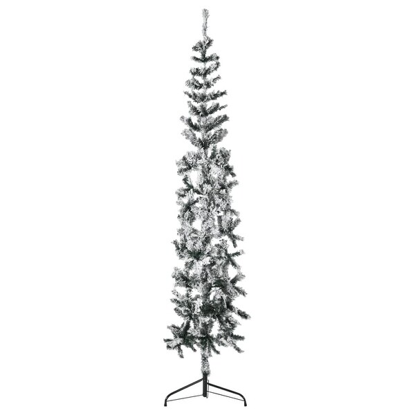 vidaXL Christmas Tree Decoration Slim Artificial Half Xmas Tree with Stand