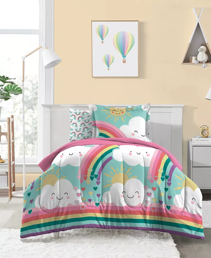 Macys Dream Factory Rainbow Flare Twin Comforter Set  Set of 5