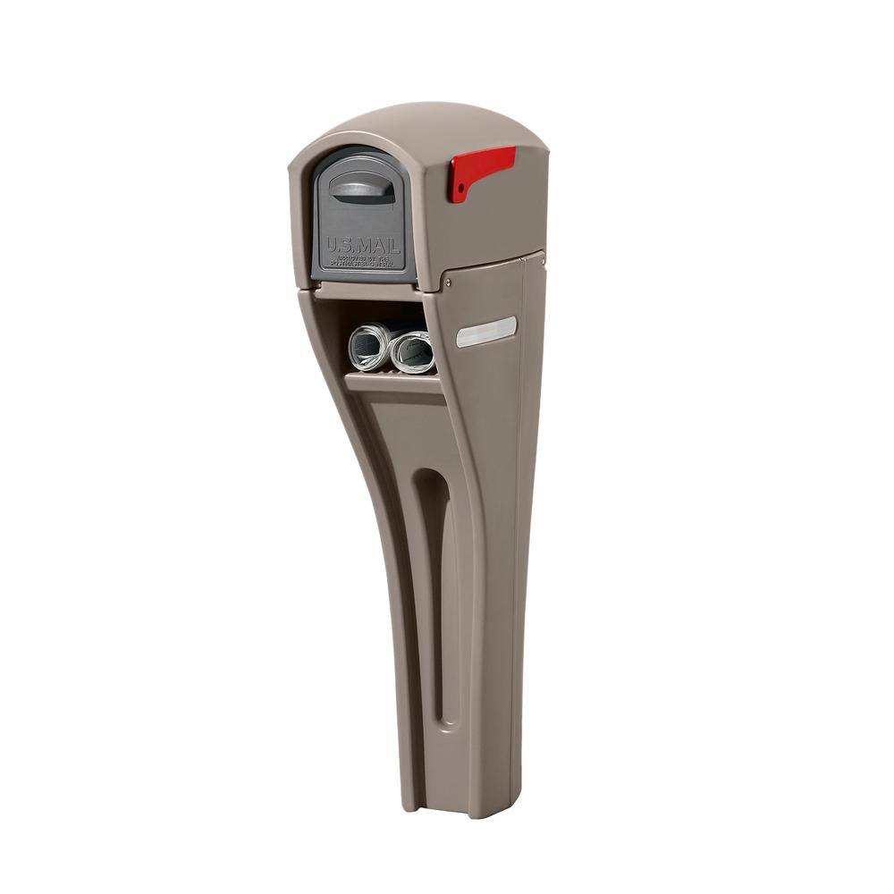 Step2 Mail Master Streamline Mocha OverPost Mounted Plastic Mailbox 562900