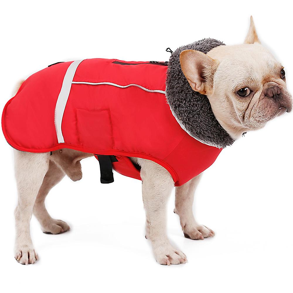 Dog Vest Cold Weather Dog Coats For Winter Warm Fleece Dog Clothes For Small Medium Large Dogs Red Xxl