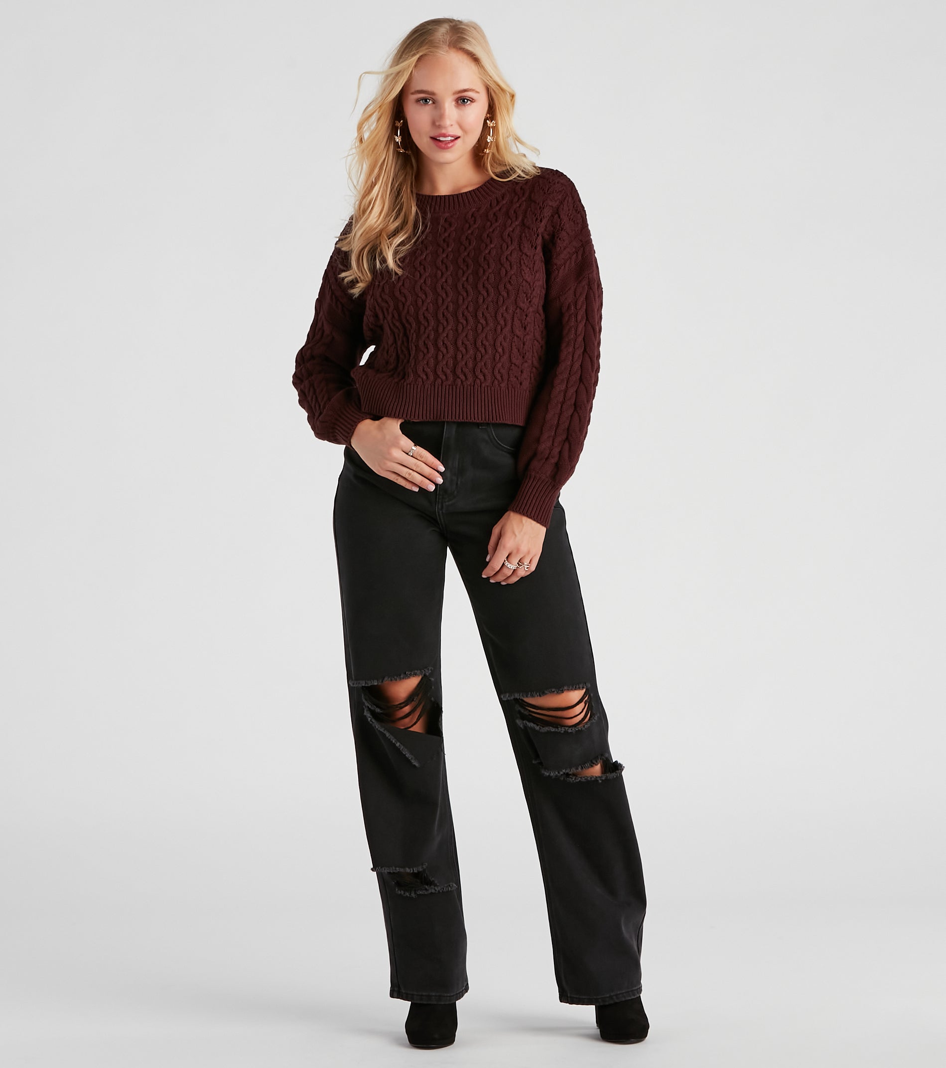 Casual Cuddles Tie-Back Sweater