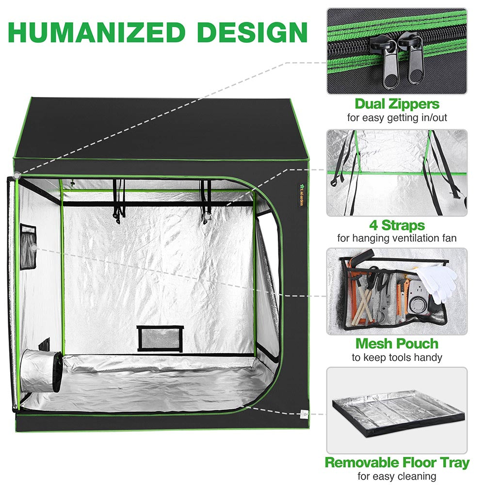 LAGarden 5x5 Grow Tent Roof Cube Hydro Grow Room 60x60x70