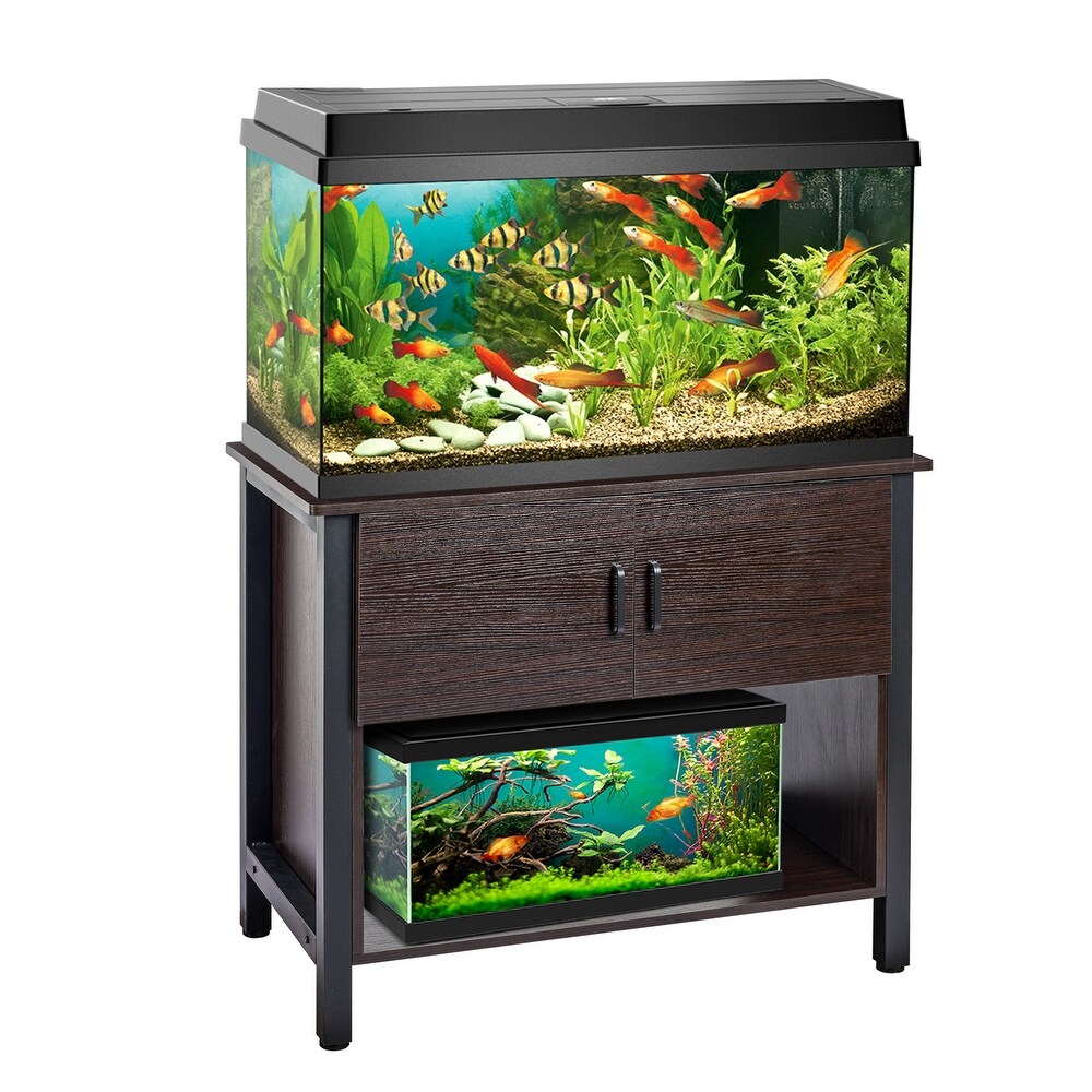 Aquarium Stand with Cabinet  Fish Tank Metal Stand  Turtle Reptile Terrariums