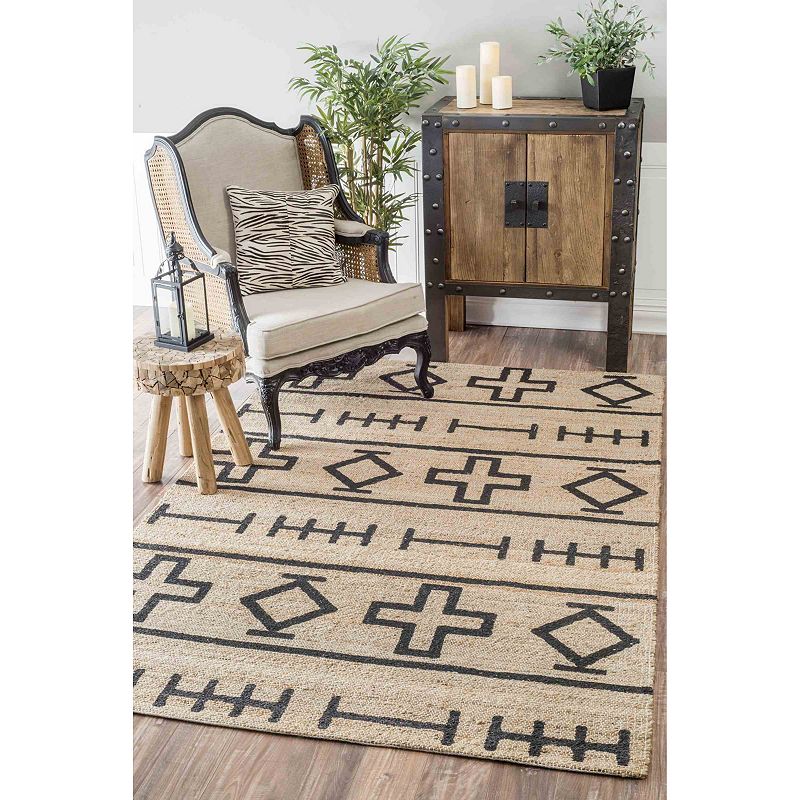 nuLOOM Sukkot Barry Geometric Jute Blend Rug