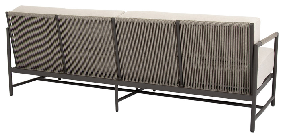 Pietra Sofa With Echo Ash Cushion   Beach Style   Outdoor Sofas   by Sunset West Outdoor Furniture  Houzz