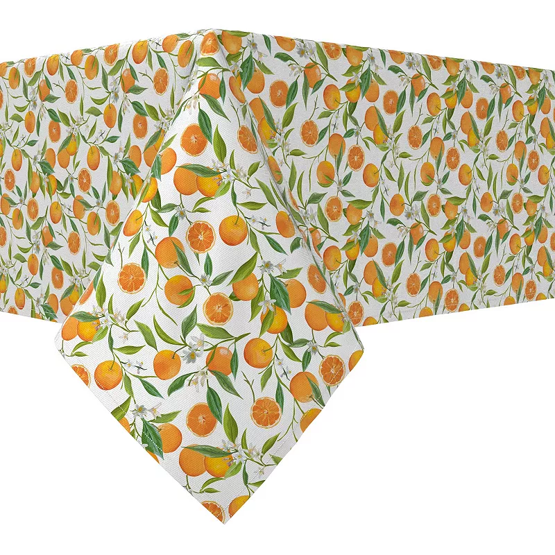 Rectangular Tablecloth， 100% Cotton， 52x120， Orange Tree