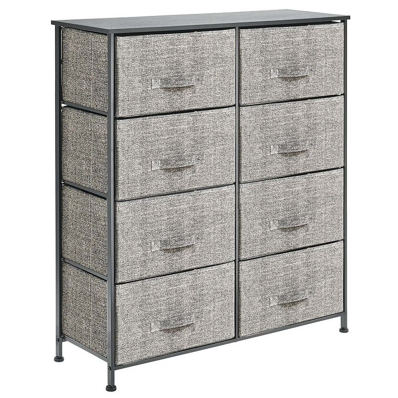 mDesign Vertical Dresser Storage Tower with 8 Drawers