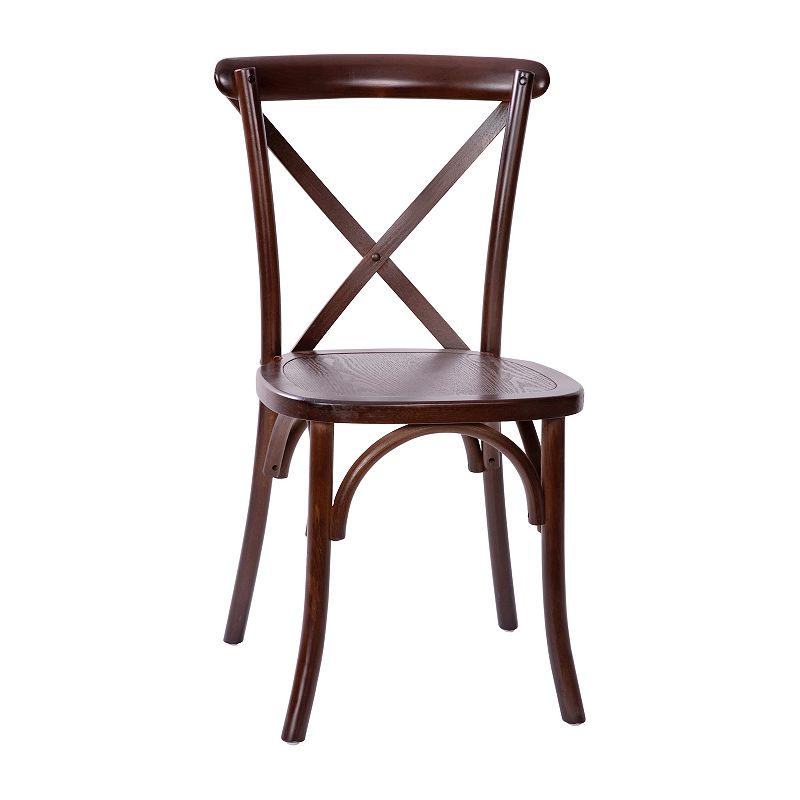 Merrick Lane Bardstown X-Back Bistro Style Wooden High Back Dining Chair