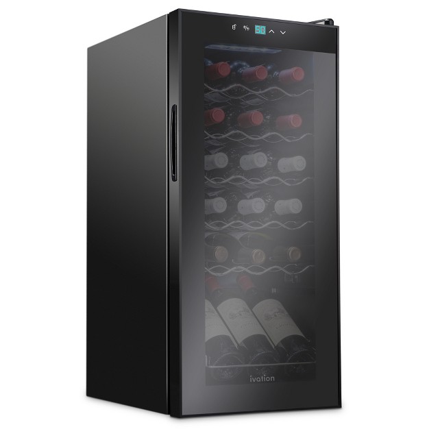 Ivation 18 bottle Compressor Freestanding Wine Cooler Refrigerator Black