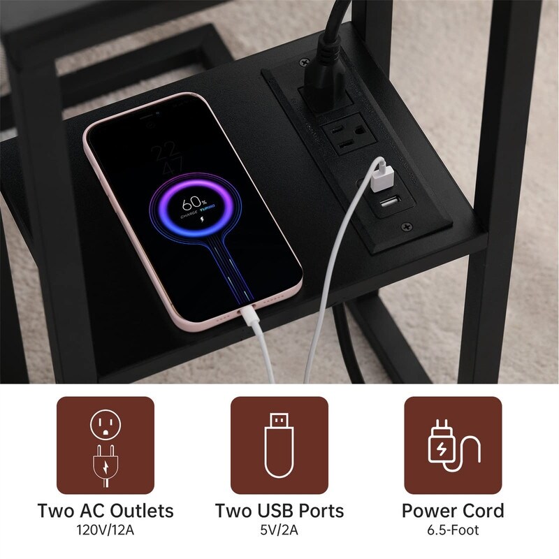 Small Side Tables with USB Ports and Outlets