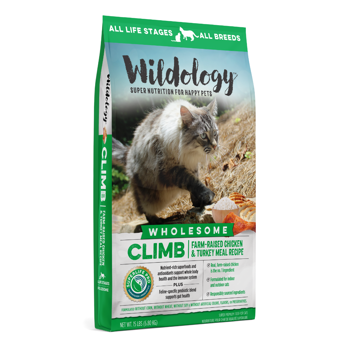 Wildology Climb Chicken and Turkey Meal Cat Food 15lb