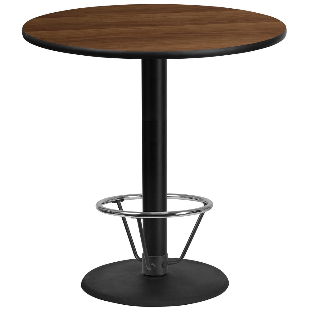 42'' Round Laminate Table Top with 24'' Round Bar Height Table Base