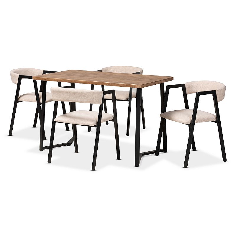 Baxton Studio Delgado Dining Table 5-Piece Set