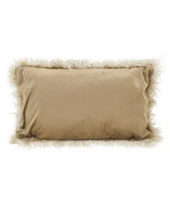 Saro Lifestyle Mongolian Faux Fur Decorative Pillow， 12