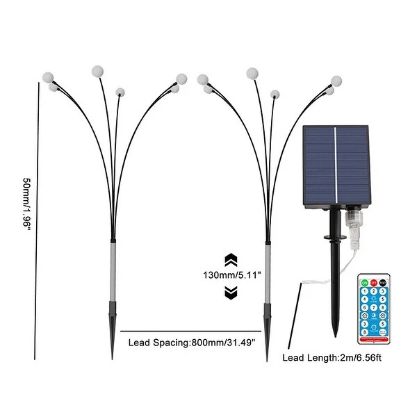 Outdoor Solar LED Swaying Lawn Light, Waterproof Garden Landscape Lamp