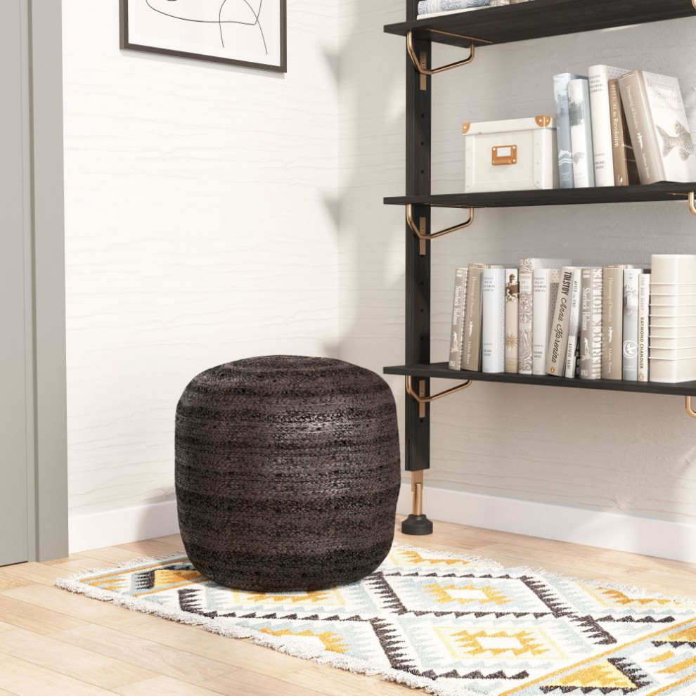 Lillian Ottoman Black   Beach Style   Footstools And Ottomans   by GwG Outlet  Houzz