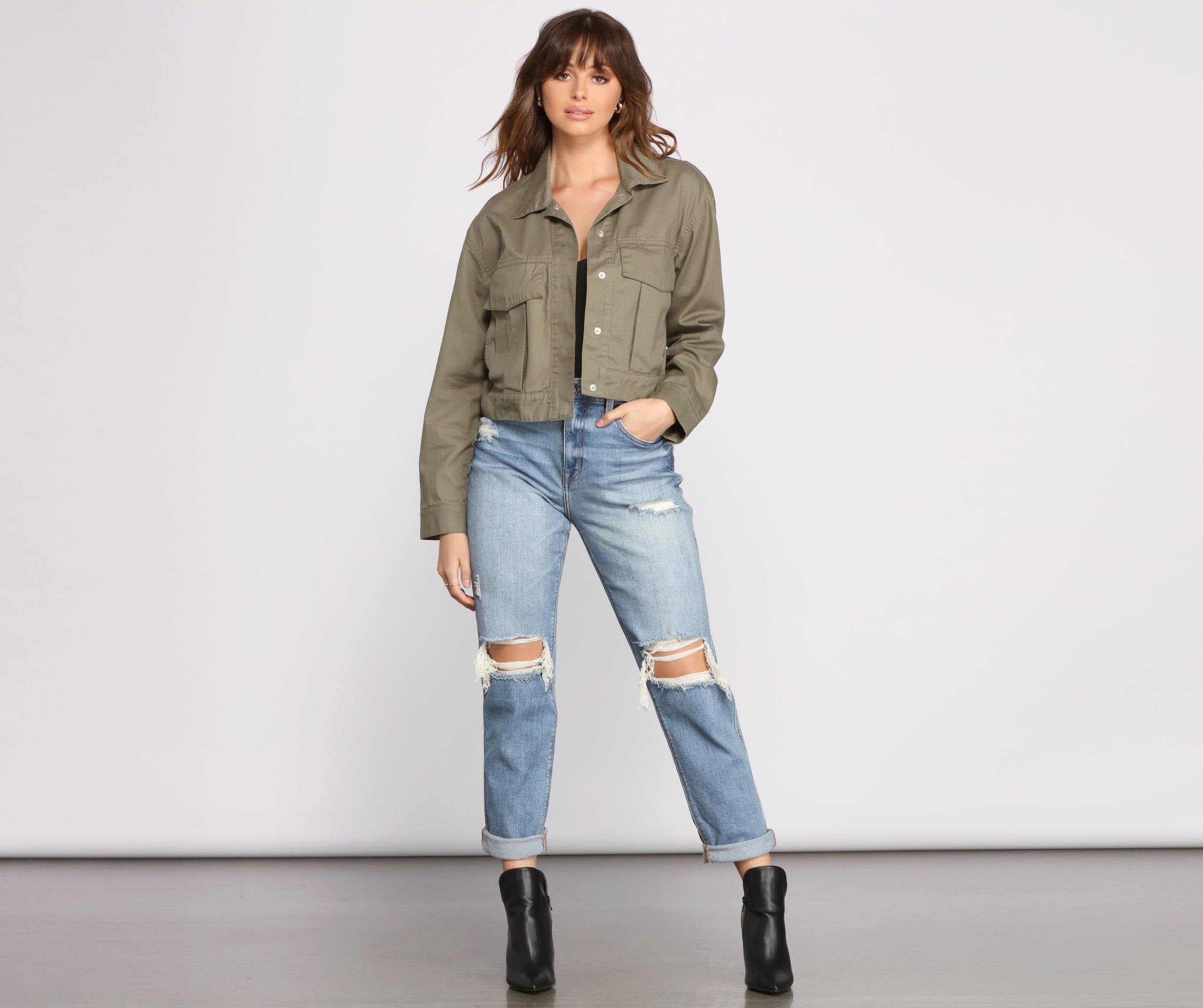 Show Them Who's Boss Oversized Twill Jacket