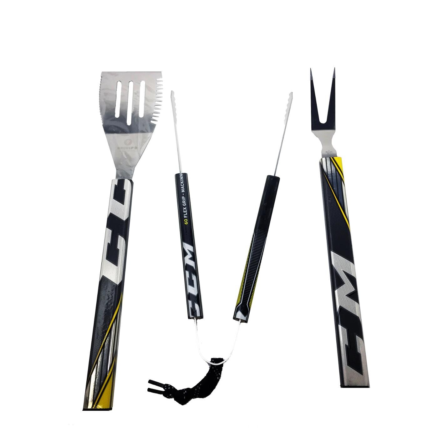 Requipd 3 Piece Hockey Stick BBQ Tool Set