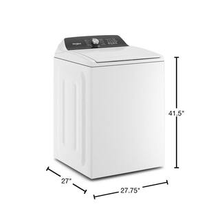 Whirlpool 4.6 cu. ft. White Top Load Impeller Washer with Built-In Faucet WTW5010LW