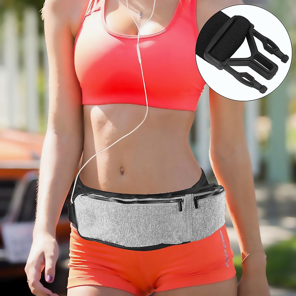 Sports Waist Bag Multifunction Outdoor Waterproof Largecapacity Belt Bag Runninggray Free Size