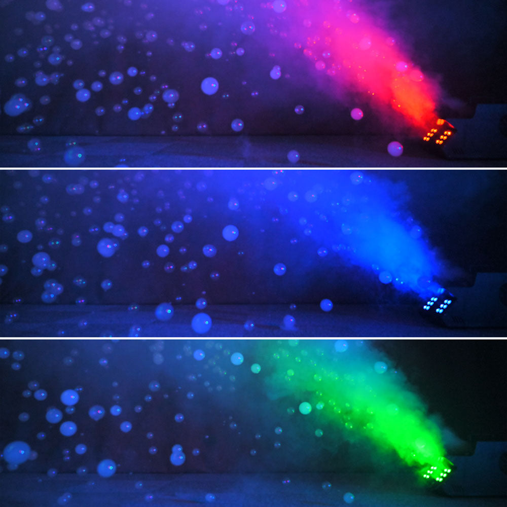 Yescom 3in1 LED Fog Bubble Machine with Remote DMX 12-RGB 2500W