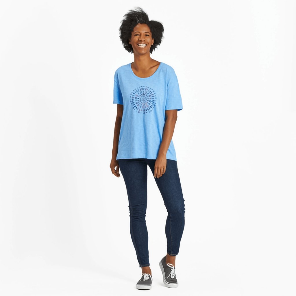 Life Is Good  Women's Joy Explosion Relaxed Fit Slub Tee