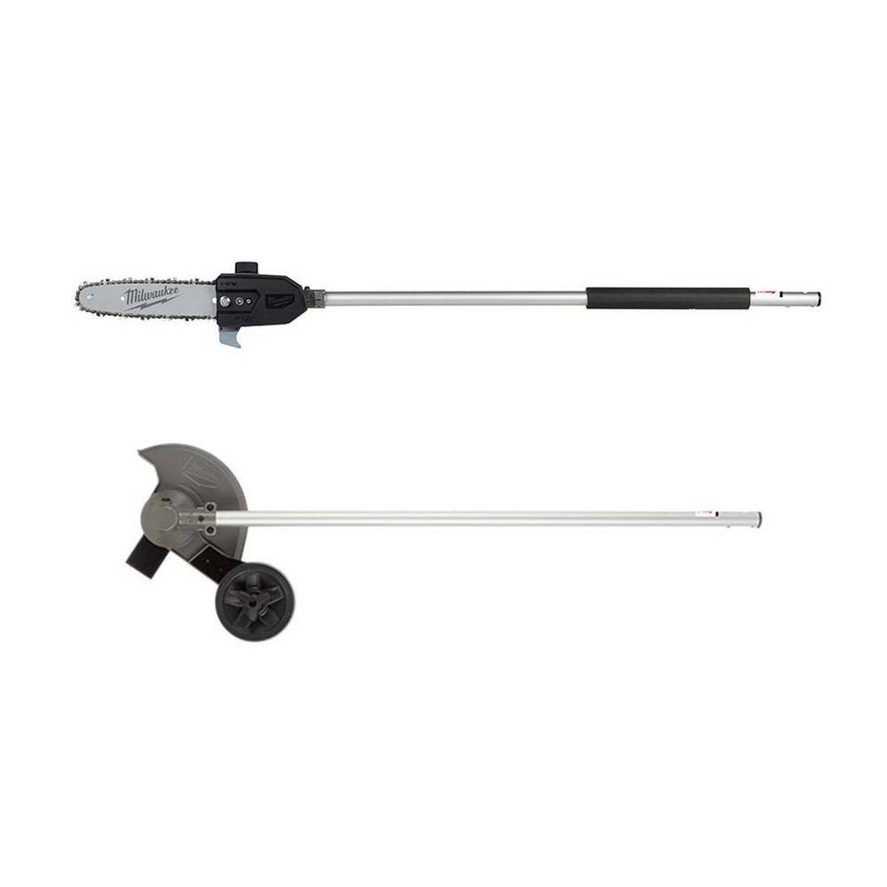 MW M18 FUEL QUIK-LOK 10 in. Pole Saw Attachment and 8 in. Edger Attachment (Tool-Only) 49-16-2720-49-16-2718