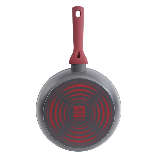 Frying Pan Red matte Grey Exterior Xylan Plus Interior Nonstick Bakelite Handle Aluminum 2 9 Mm Color Label