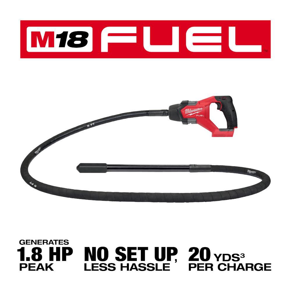 MW M18 FUEL 8' Concrete Pencil Vibrator Bare Tool 2911-20 from MW