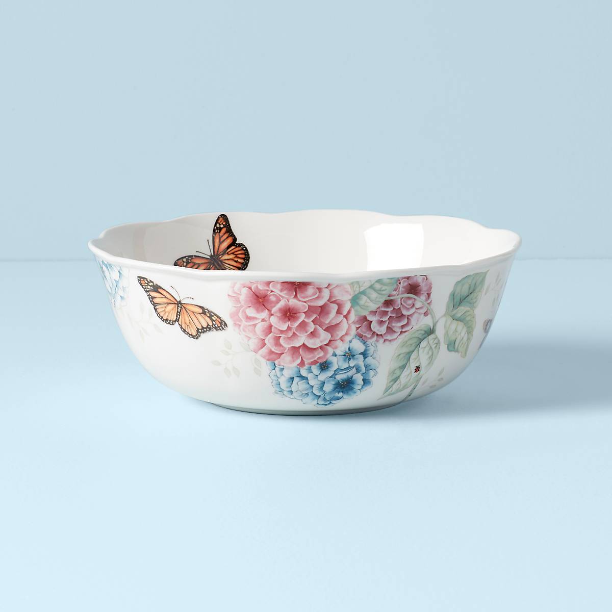 Butterfly Meadow Hydrangea Large Serving Bowl