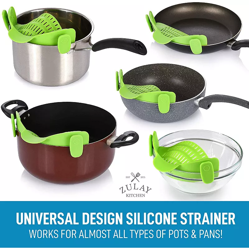 Adjustable Silicone Pot Strainer With Clips