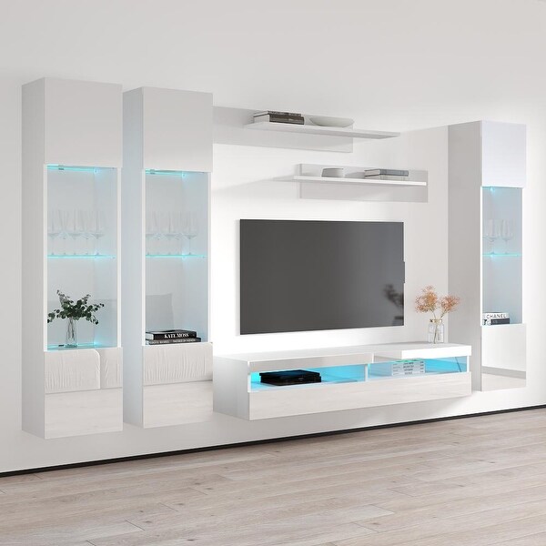 Fly CD3 35TV Wall Mounted Floating Modern Entertainment Center