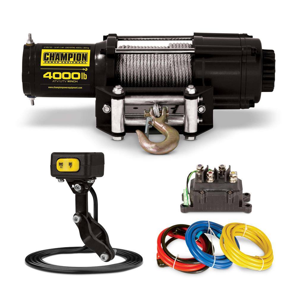 Champion Power Equipment 4000 lbs. ATVUTV Winch Kit 14001