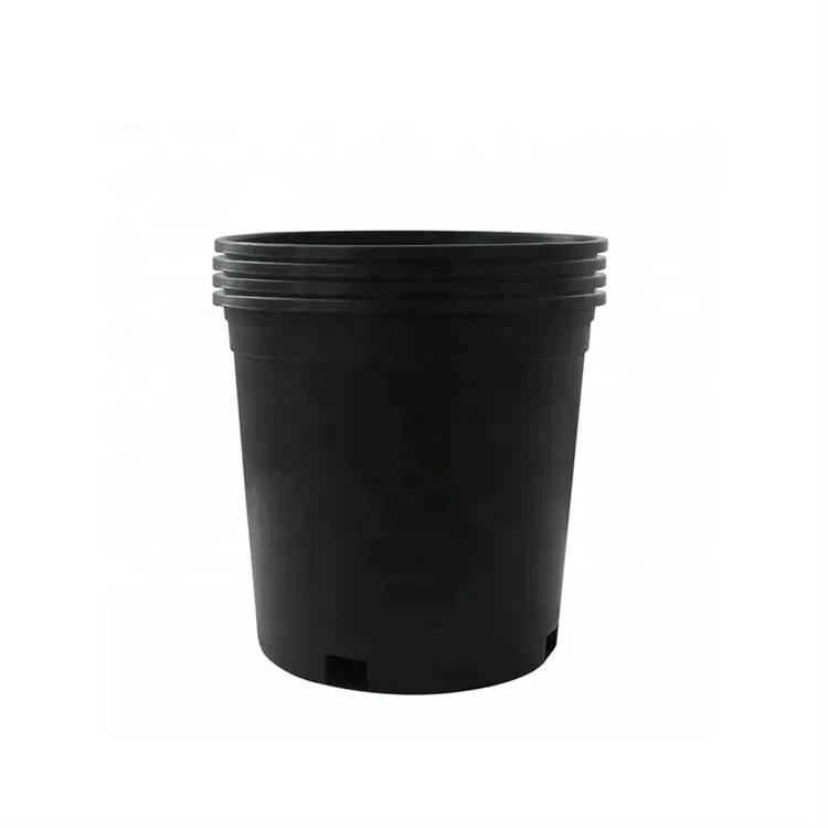 Professional Supply Black Pe Coated Nursery Plants Black Planters Plastic Pot