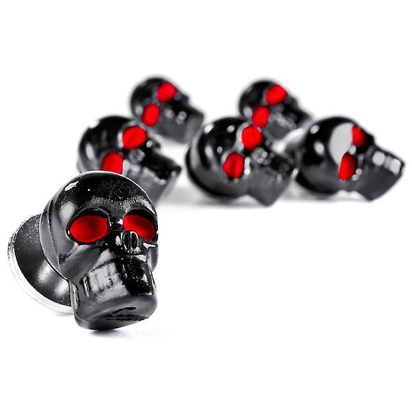 Custom Black Skeleton Skull Bolt Nuts Screws 6mm Compatible with Kawasaki Mach 500 750 KH S3 Trial Boss