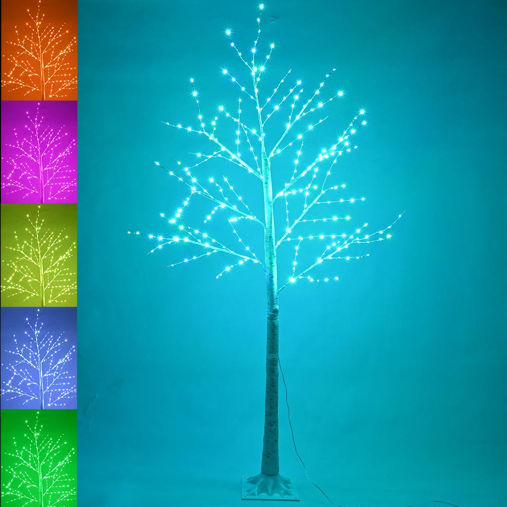 Yescom Lighted Twig Birch Tree Remote Control Christmas Decoration